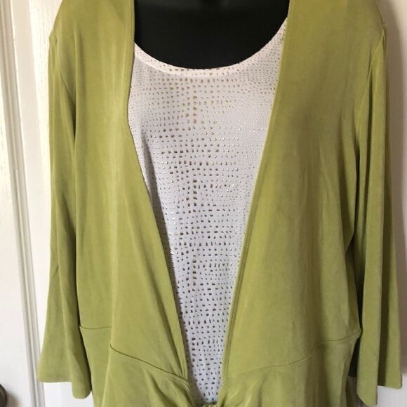 Chico’s white sleeveless tank with gold specks tank - Picture 1 of 4